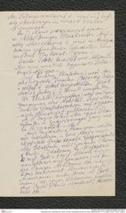 Nachlass Franz Steindachner, Brief von Max Ohnefalsch-Richter an Franz Steindachner (17.10.1884), Inv.Nr. 373.01, Seite 3